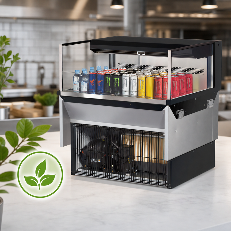 Product image #5 for Turbo Air 36-Inch Low-Profile Drop-In Horizontal Open Refrigerated Display Case, Deck-Only, 4.6 Cu. Ft., R-290, 115V