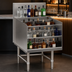 Thumbnail image #4 for Eagle Spec-Bar 30 Inch Wide x 24 Inch Deep Freestanding Liquor Bottle Display Unit, 4-Level Open Step-and-Rail, 304 Stainless Steel