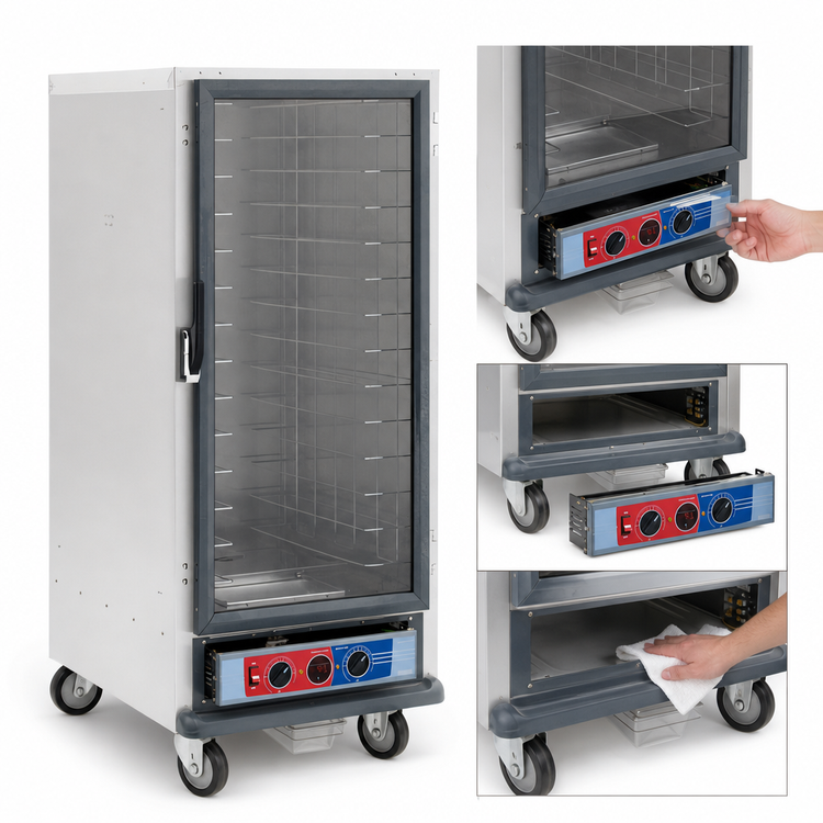 Product image #4 for Metro C5 1 Series Mobile 3/4 Height Non-Insulated Proofing Cabinet with Clear Polycarbonate Door, 120V
