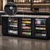 Thumbnail image #4 for True TBB-4G-HC-LD Three-Section Back Bar Cooler with 3 Locking Glass Doors and Left-Mounted Condensing Unit