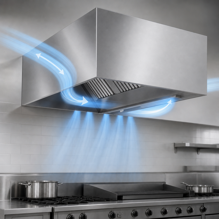 Product image #4 for SpecAir HEIA96-90 90-Inch Wall Type Make-Up Air Exhaust Hood