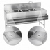 Thumbnail image #4 for Spec-Bar Three-Compartment Underbar Sink Unit with Dual Drainboards, 60 x 19 x 37 Inches