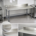 Thumbnail image #4 for Deluxe Series 144-Inch x 24-Inch Stainless Steel Work Table with 4-1/2-Inch Backsplash