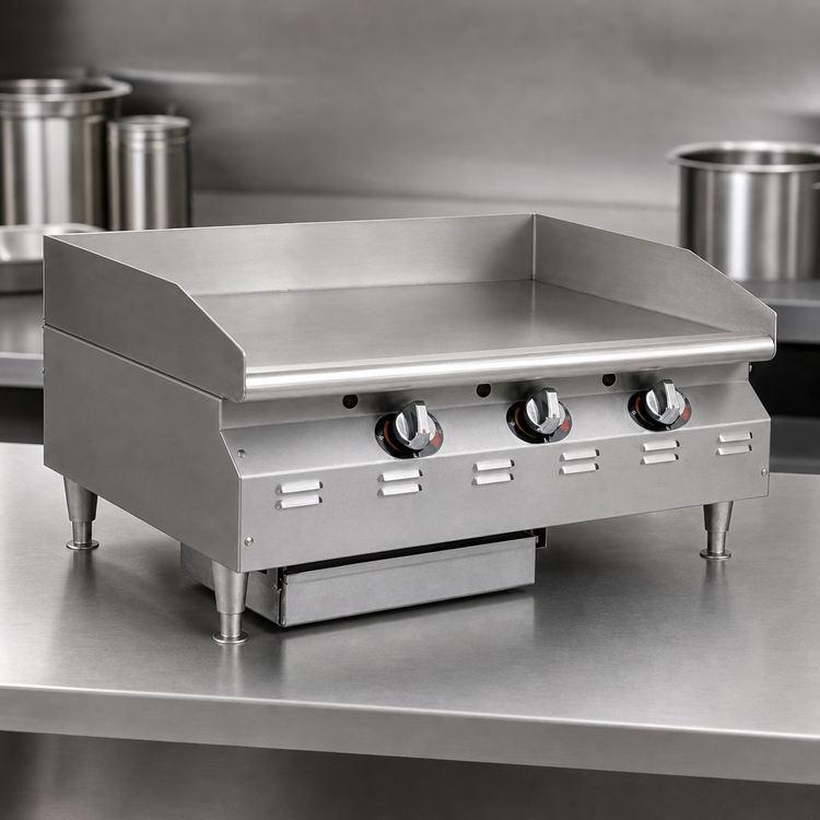 Product image #4 for Eagle RedHots Chef's Line Countertop Natural Gas Griddle, 15-Inch Wide, Smooth Steel Plate
