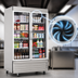 Thumbnail image #4 for Everest Refrigeration EBGNR2 Two-Section Bottom Mount Upright Reach-In Glass Door Refrigerator, 33 Cu. Ft., Stainless Steel