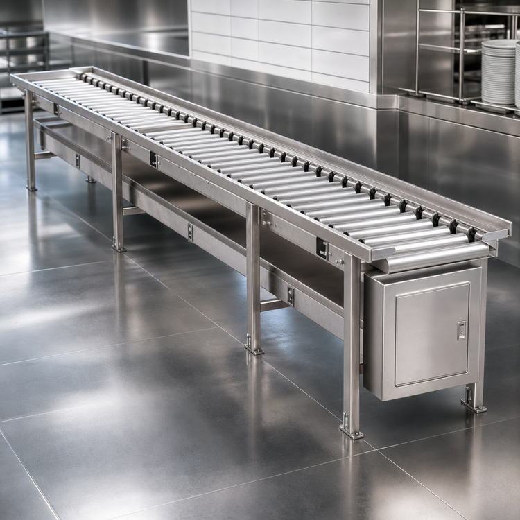 Product image #4 for Dinex DXIESR12 12 ft. PVC Roller Tray Make-Up Conveyor