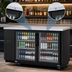 Thumbnail image #4 for Turbo Air Super Deluxe Two-Section Glass Door Back Bar Cooler, 23 Cu. Ft., Self-Contained