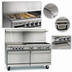 Thumbnail image #4 for Imperial Pro Series 60-Inch Commercial Gas Restaurant Range with 6 Open Burners, 24-Inch Griddle, Convection Oven and Standard Oven