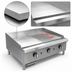 Thumbnail image #4 for Comstock-Castle 36-Inch Countertop Gas Griddle with Half Smooth / Half Grooved 1-Inch Steel Plate, 90,000 BTU