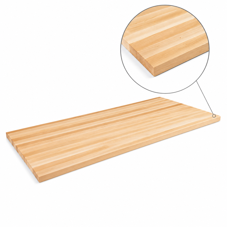 Product image #4 for John Boos Boos Block Full-Length Edge Grain Maple Kitchen Countertop, 144 x 38 x 1-1/2 Inches, Varnique Finish