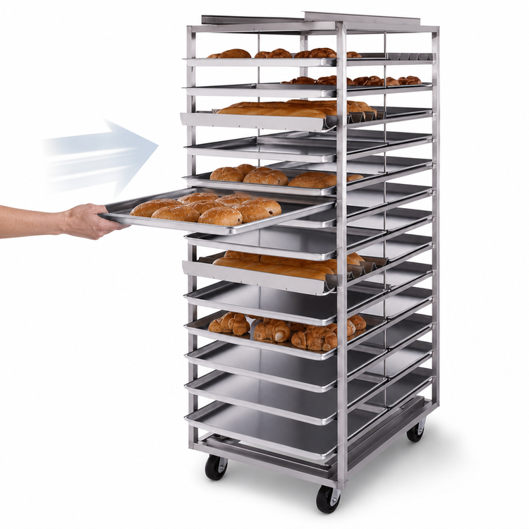 Product image #4 for Doyon Roll-In Single Side-Loaded Rack for SRO2 Models, 10-Pan Capacity