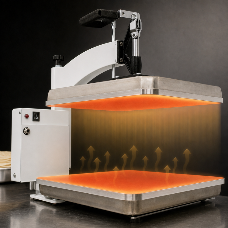 Product image #5 for DoughXpress TXM-15 Manual 15-Inch x 15-Inch Tortilla Dough Press with Heated Platens