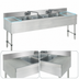 Thumbnail image #4 for Advance Tabco Special Value Series 72-Inch 4-Compartment Stainless Steel Bar Sink with Left and Right Drainboards and Splash-Mount Faucets