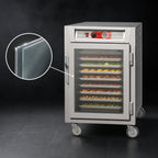 Thumbnail image #4 for Metro C5 C565-SFC-LPFC Mobile Half-Height Pass-Thru Heated Holding Cabinet, Double-Pane Glass Doors, 17-Pan Capacity