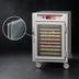 Thumbnail image #4 for Metro C5 6 Series Mobile Half-Height Pass-Thru Heated Holding Cabinet with Double-Pane Tempered Glass Doors, 17 Pan Capacity