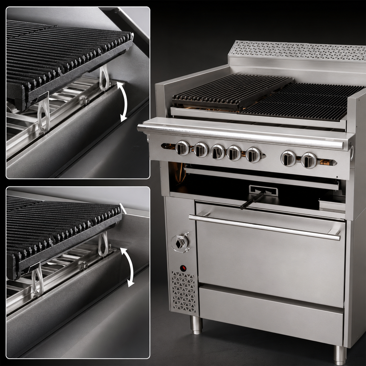 Product image #4 for Garland Cuisine Series 36-Inch Heavy Duty Gas Char-Broiler Range with Cast Iron Radiant Broiler and Standard Oven
