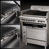 Thumbnail image #4 for Garland Cuisine Series 36-Inch Heavy Duty Gas Char-Broiler Range with Cast Iron Radiant Broiler and Standard Oven