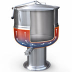 Thumbnail image #4 for Crown DP-30 30-Gallon Direct Steam Stationary Kettle with Pedestal Base