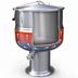 Thumbnail image #4 for Crown DP-30 30-Gallon Direct Steam Stationary Kettle with Pedestal Base