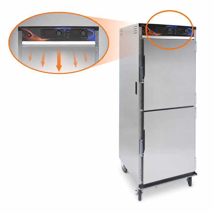 Product image #4 for Cres Cor AquaTemp Mobile Heated Holding Cabinet with Humidity Control, 12 Full-Size Sheet Pan Capacity, Dutch Doors
