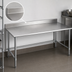 Thumbnail image #4 for Eagle Group Budget Series 84-Inch x 24-Inch Work Table with 4-1/2-Inch Backsplash