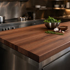 Thumbnail image #4 for John Boos Boos Block WALKCT13225-O American Black Walnut Edge Grain Countertop, 132 x 25 x 1-1/2 in, Flat No-Backsplash, Oil Finish