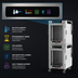 Thumbnail image #4 for Metro HotBlox Mobile Wide 16-Pan Dual-Cavity Pass-Thru Insulated Holding Cabinet with Digital Touchscreen, Clear Front and Solid Rear Doors