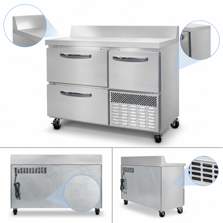 Product image #4 for Continental Refrigerator FA43NBS-D 43" Worktop Freezer with Drawers and Door