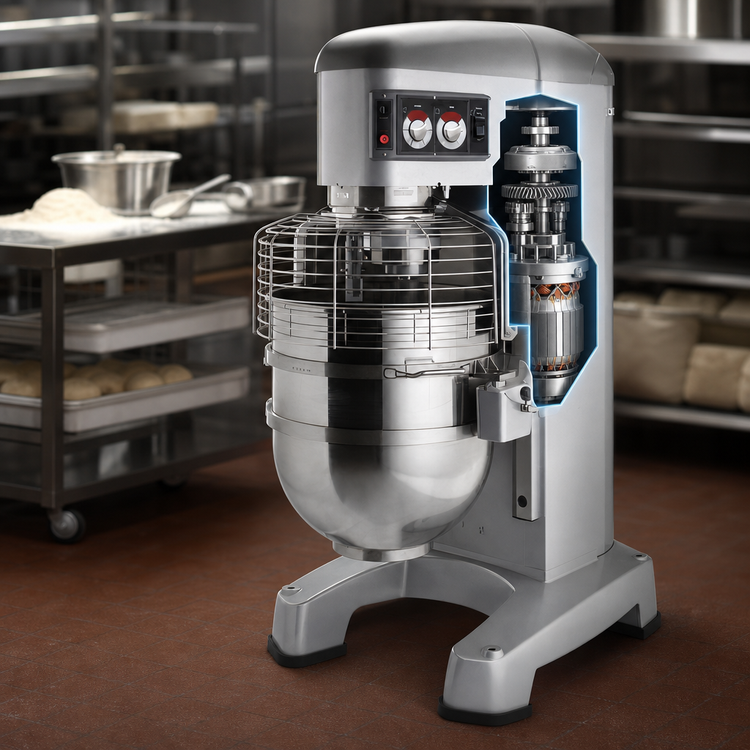 Product image #4 for Hobart HL1400-2STD Legacy+ 140-Quart Heavy-Duty Planetary Floor Mixer with Bowl, Beater, Dough Hook & Bowl Truck