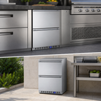 Thumbnail image #4 for Summit Commercial SPFF51OS2D Outdoor Two-Drawer Undercounter Freezer, Stainless Steel, 3.54 Cu. Ft., Built-In or Freestanding