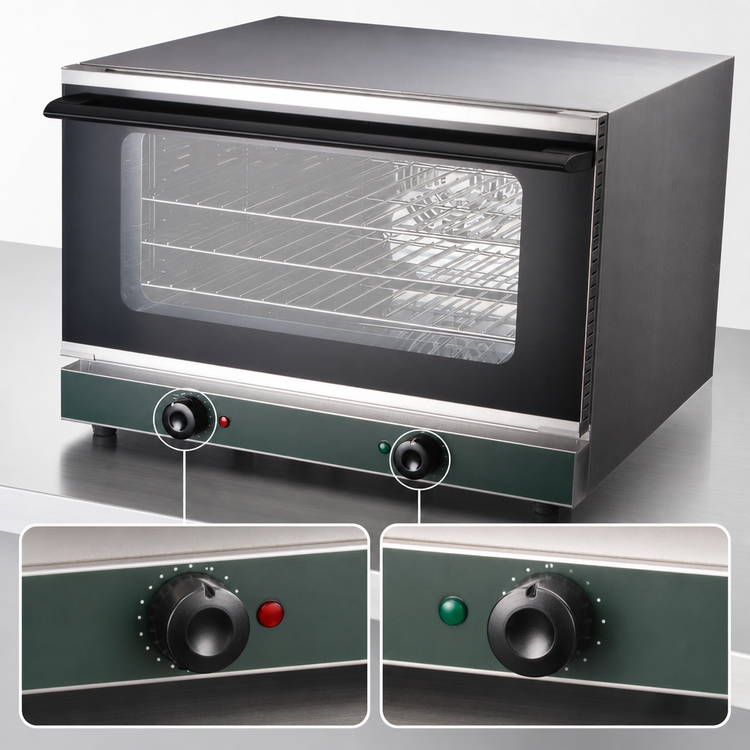 Product image #5 for Winco ECO-500 Electric Countertop Half-Size Convection Oven, 1.5 Cu. Ft., 120V