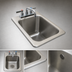 Thumbnail image #4 for Advance Tabco Bar King (Supreme) Drop-In Stainless Steel Bar Sink with Faucet and Overflow Pipe