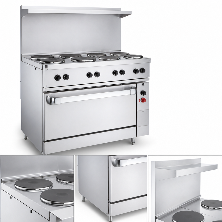 Product image #5 for Vulcan 36-Inch Electric Restaurant Range with 3 Hot Tops and Standard Oversized Oven, 240V