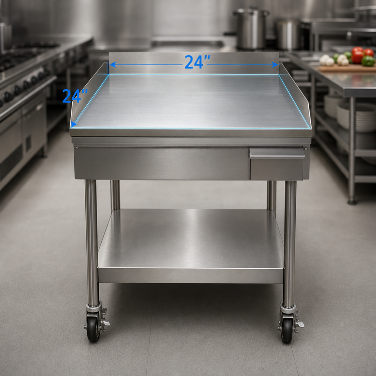Product image #4 for AccuSteam Electric Steam Griddle with Stand and Casters, 24 x 24 Inch Cooking Surface, 480V/3-Phase