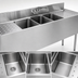 Thumbnail image #4 for CHOICE 84-Inch Three-Compartment Underbar Sink Unit with Dual Drainboards and Deck-Mount Faucet