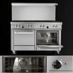 Thumbnail image #4 for Southbend (Middleby) Ultimate 4482AC-6L 48-Inch Commercial Gas Range with 7 Burners, Convection Oven, Cabinet Base & Flue Riser Shelf