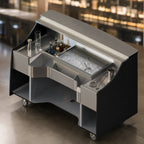 Thumbnail image #4 for Perlick Corporation MOBS-66TE 66-Inch Mobile Bartender's Cockpit Bar with 30-Inch Ice Chest, Dual Drainboards and LED Lighting
