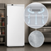 Thumbnail image #5 for KoolMore 30-Inch 1-Section Reach-In Freezer, 21 Cu. Ft., Bottom-Mount Self-Contained, Solid Swing Door, White