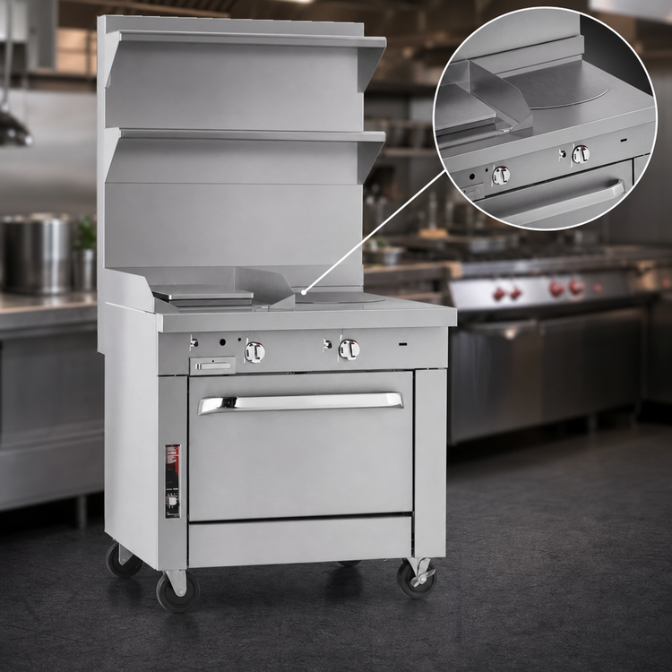 Product image #4 for Southbend Platinum 36-Inch Heavy Duty Gas Range with 2 Open Burners, 2 Hot Tops, and 1 Convection Oven