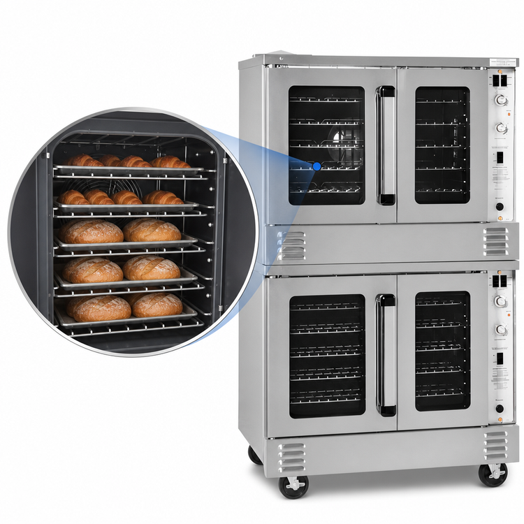 Product image #4 for Southbend Platinum Double-Deck Gas Convection Oven, Bakery Depth, Dependent Doors
