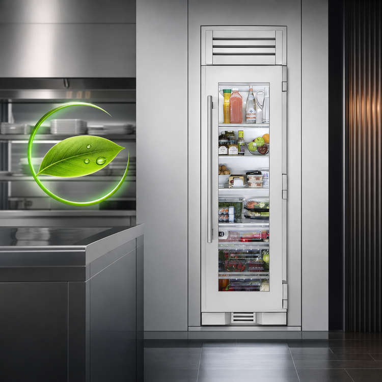 Product image #4 for True Residential 24-Inch One-Section Built-In Reach-In Refrigerator with Stainless Glass Door, Right-Hinged