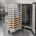 Thumbnail image #4 for Channel Standard Heavy-Duty Single Section Side-Loading Aluminum Oven Rack, 30-Pan Capacity, 4-Inch Phenolic Casters
