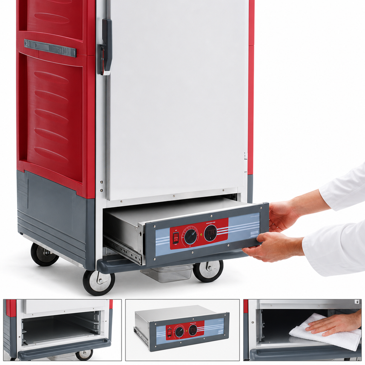 Product image #4 for Metro C5 3 Series 3/4 Height Heated Holding Cabinet with Red Insulation Armour, Lip Load Slides, 120V