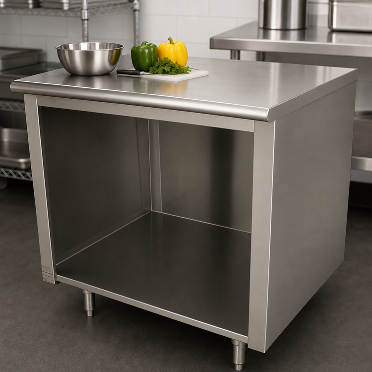 Product image #4 for Advance Tabco Special Value Series 36"W x 30"D Flat Top Open Base Stainless Steel Work Table