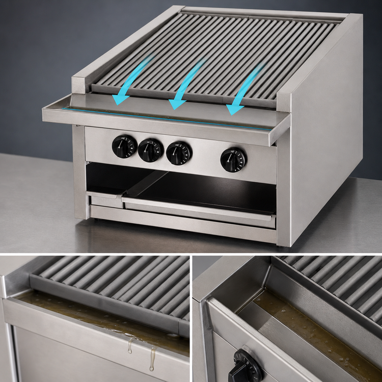 Product image #4 for Bakers Pride Dante Series L-24RS-C 24-Inch Low-Profile Countertop Gas Radiant Charbroiler with Glo-Stones
