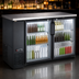 Thumbnail image #4 for Hurakan 60-Inch Counter Height Narrow 2-Section Back Bar Refrigerator with Glass Doors, 14.8 Cu. Ft.