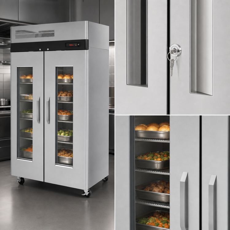 Product image #4 for Turbo Air M3 Series Two-Section Reach-In Heated Holding Cabinet with Glass Doors