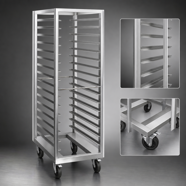 Product image #4 for Dinex Roll-In Refrigerator Rack for 20 Full-Size Sheet Pans