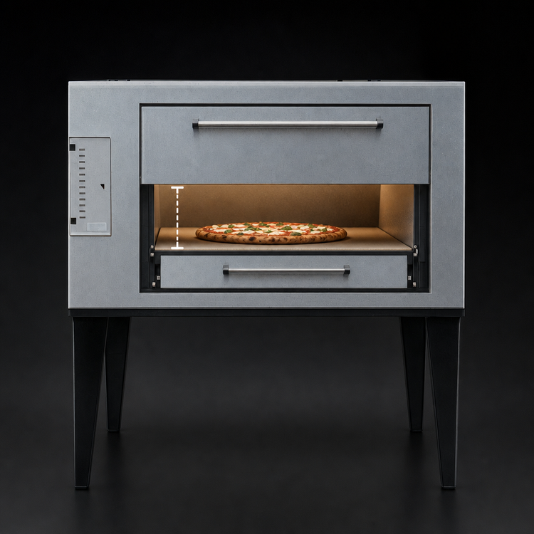 Product image #4 for Marsal SD-1048 Gas Deck Pizza Oven with Brick Deck, 10-Inch Chamber, and 4-Pie Capacity