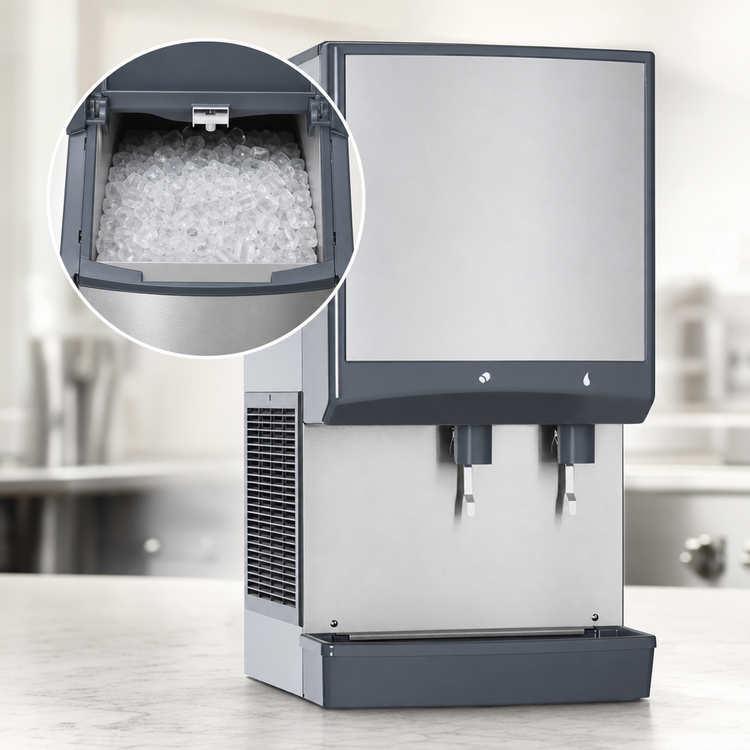 Product image #4 for Follett Symphony Plus 25CI414W-L Countertop Ice & Water Dispenser with 425 lb. Production, 25 lb. Storage, and Chewblet Ice